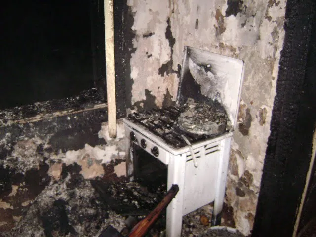 incendiu bucatarie interior