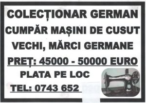 anunt masina de  cusut