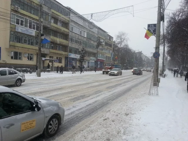 trafic iarna in municipiul suceava