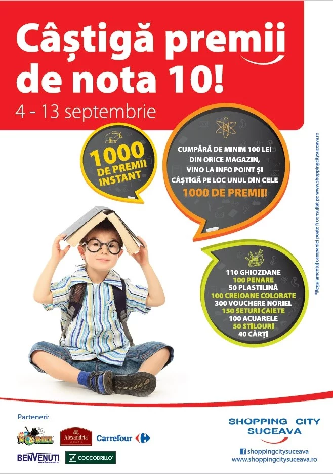 Afis Castiga premii de nota 10