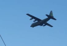 Aeronavă C-130 Hercules, în misiune de instruire deasupra județelor Suceava și Botoșani