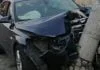 Accident pe DJ 208A, în Luncșoara: un șofer beat a pus la pământ un stâlp de iluminat