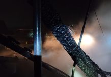 Foișorul unei pensiuni din Mănăstirea Humorului, distrus de un incendiu pornit de la jarul lăsat nesupravegheat