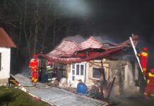 Locuință din Gulia mistuită de un incendiu izbucnit de la cablul electric defect al frigiderului