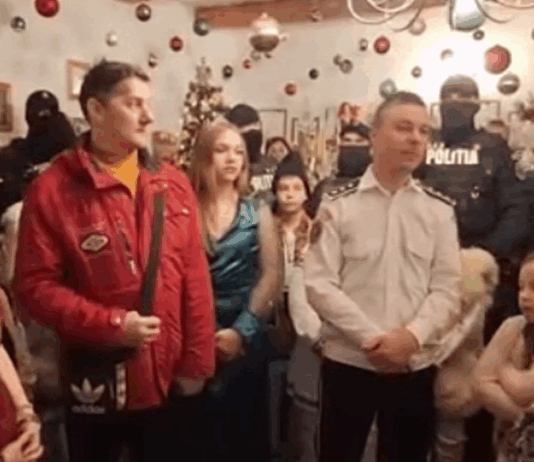 Poveste emoționantă în Rădăuți: Polițistul Ciprian Sfichi, rănit grav cu sabia în urmă cu opt ani, a primit aseară „darul” lui Moș Nicolae în aplauzele a peste 100 de tineri