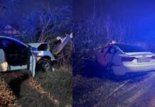 Accident rutier la ieșirea din Suceava spre Adâncata: autoturism ieșit în afara drumului, patru persoane implicate, printre care trei minori