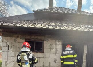 Incendiu la o casă de locuit în Boroaia: O femeie în vârstă de 76 de ani a fost transportată la spital după intoxicație cu fum și atac de panică