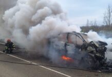 Accidentul rutier cu doi răniți urmat de incendiu din Vulturești provocat de un șofer aflat sub influența alcoolului