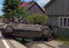 Bărbat de 76 de ani, rănit după ce s-a răsturnat cu autoturismul la Sucevița