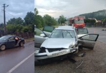 Accident rutier la Brodina: Doi șoferi, transportați la spital după coliziunea a două autoturisme