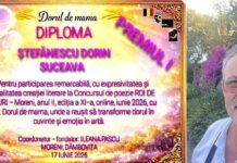 Premiul I pentru rădăuțeanul Dorin Ștefănescu la un concurs național de poezie
