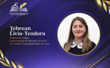 Educație de excelență la Suceava: Profesoara Livia-Teodora Țebrean, finalistă în „Liga Profesorilor Excepționali”