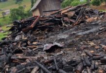 Instalații electrice improvizate găsite la gospodăria care a ars în Argel