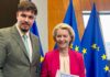 Suceveanul Rafael Barac-Bologa i-a înmânat Ursulei von der Leyen propunerile tinerilor din România