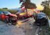 Accidentul cu patru răniți la ieșirea din Bosanci: Un șofer a depășit pe linie continuă și a lovit frontal un autoturism care venea din sens opus