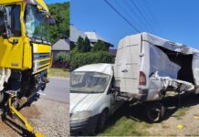 Accident cu victime la Forăști: Un autotren, o autoutilitară și un autoturism parcat, implicate în eveniment