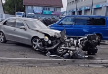 Motociclist rănit într-un accident la Marginea în timp ce depășea o coloană de autovehicule în zona liniei continue