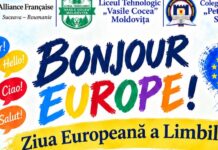 „Bonjour Europe!”, de Ziua Europeană a Limbilor. Elevi din Moldovița și de la Colegiul Național „Petru Rareș” prezintă culturi și limbi ale continentului