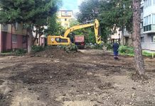 A început amenajarea șantierului pe strada Narciselor. Rîmbu: se rezolvă parcările și pentru vecinii de pe Vișinilor