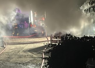 Casă din Hancea, mistuită de un incendiu izbucnit de la contorul electric